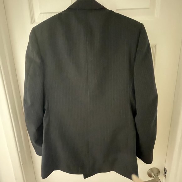 Vintage Men's Dark Blue Pinstripe Pierre Cardin Suit Blazer - Picture 8 of 8